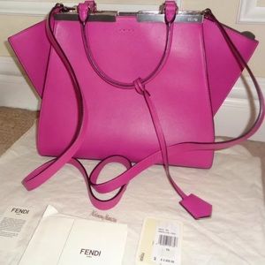 Fendi large bright pink bag